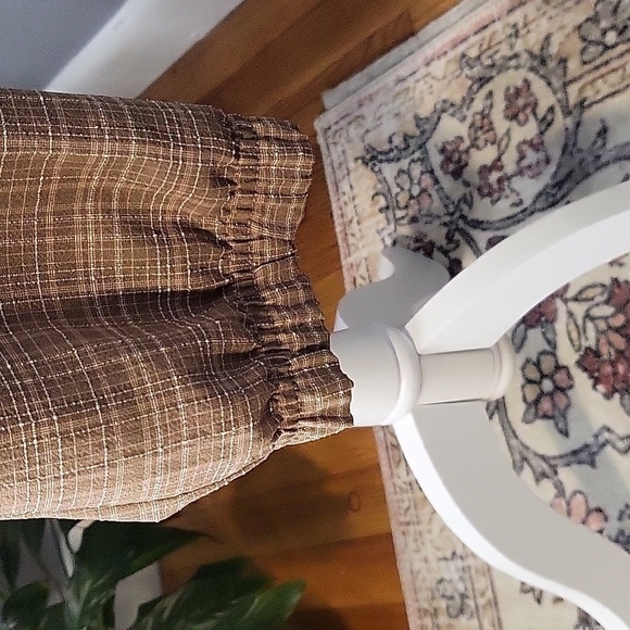 Bette & Court Tan Plaid Pullover 1/2 Zip Elastic Waist Golf Jacket Size S - Picture 7 of 14